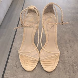 Brian Atwood Python Print Sandal Heels